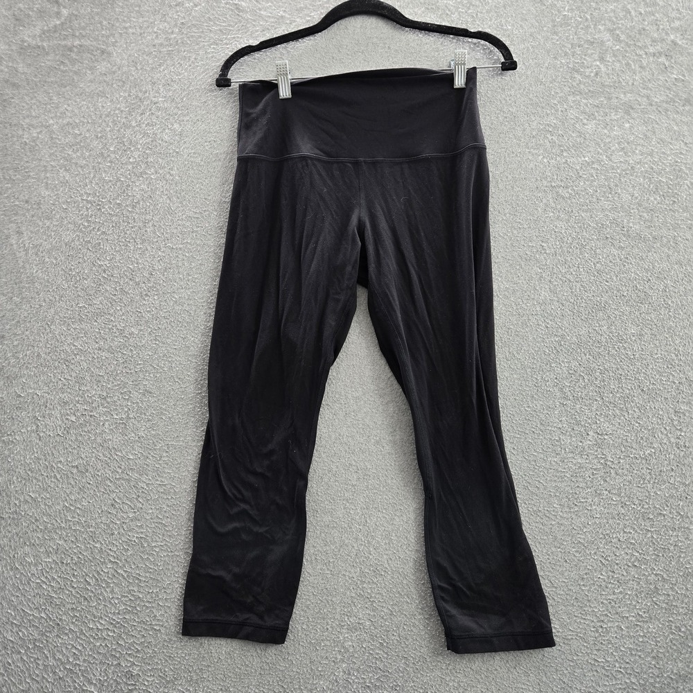 Lululemon Women Activewear Pants 8 Black Align Crop Leggings Mid Rise 21" Inseam